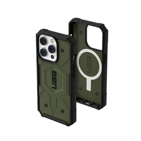 UAG Designed for iPhone 14 Pro Case Green Olive 6.1" Pathfinder Built-in Magnet Compatible with MagSafe Charging Slim Lightweight Shockproof Dropproof Rugged Protective Cover by URBAN ARMOR GEAR