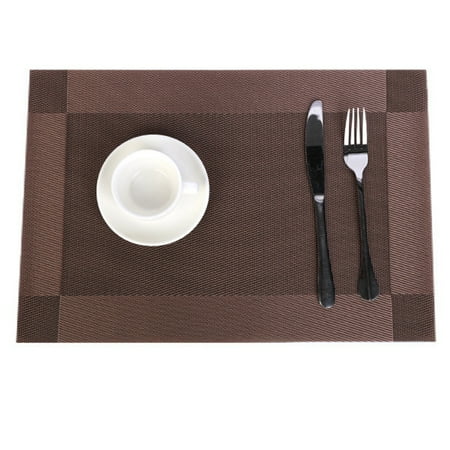 

6 Pcs Placemat PVC Dining Table Mat Plate Pads Bowl Pad Coffee