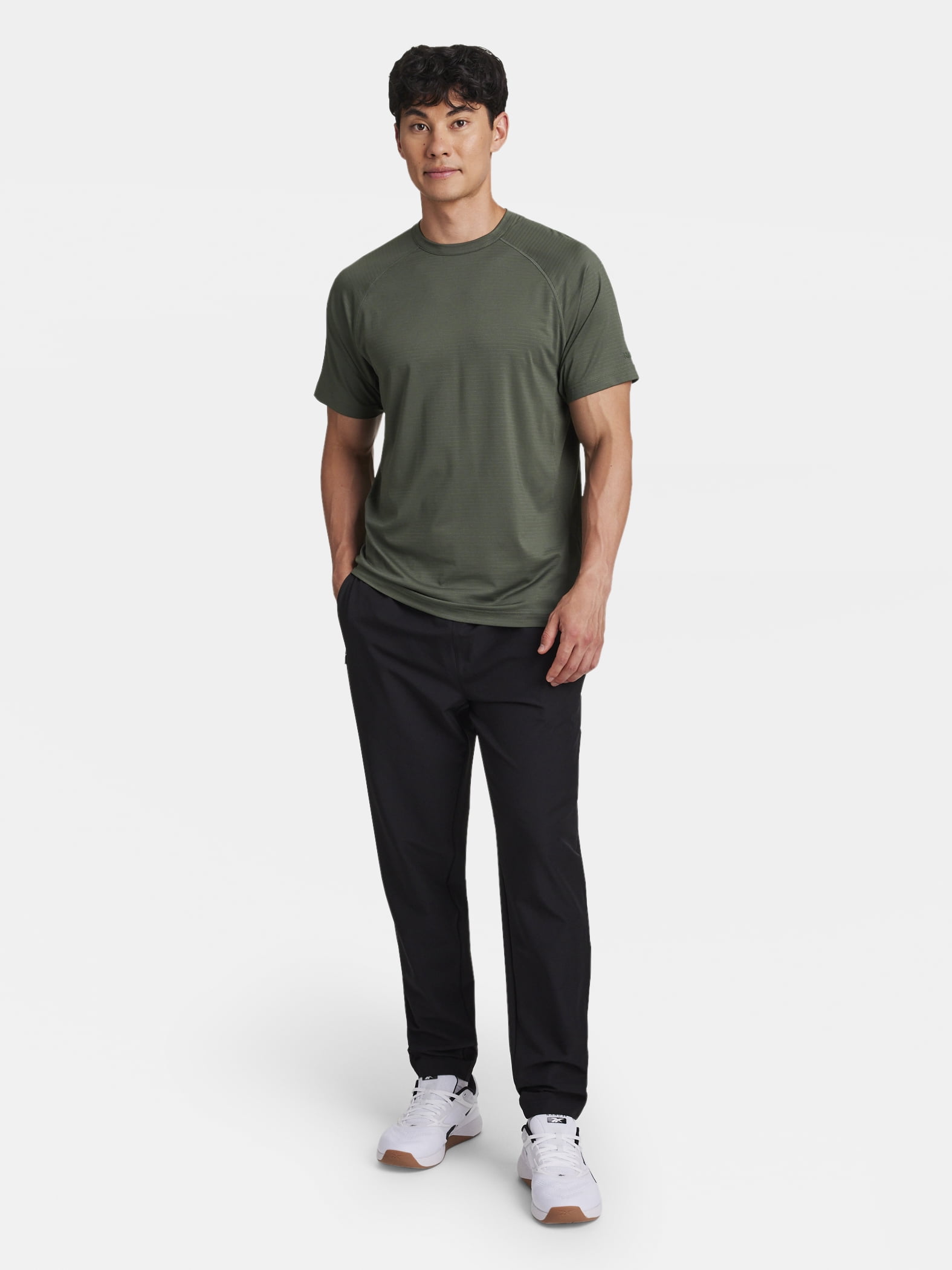Reebok Men's and Big Men's Motive Performance Tonal Stripe Workout Shirt, Sizes XS-5XL