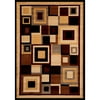 Terra Matrix Woven Olefin Square Area Rug, Chocolate/Tan