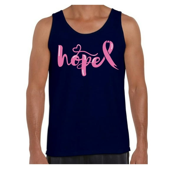 Awkward Styles Breast Cancer Awareness T-Shirt Hope Pink Ribbon Tank Tops for Men