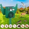 thumbnail image 2 of KingFurt Solar Animal Repeller with Ultrasonic Motion Sensor and LED Lights, Waterproof, 1 Pack, 5.3" x 4.2" x 3.7", 2 of 7
