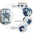 thumbnail image 5 of Small Stall Shower Curtain 48x72 Inch Narrow Half Size Coastal Turtle Bath Curtains Bathroom Decor Summer Beach Starfish Nautical Blue Teal Waterproof Fabric Shower Curtain Set with Hooks 48 Inch, 5 of 6