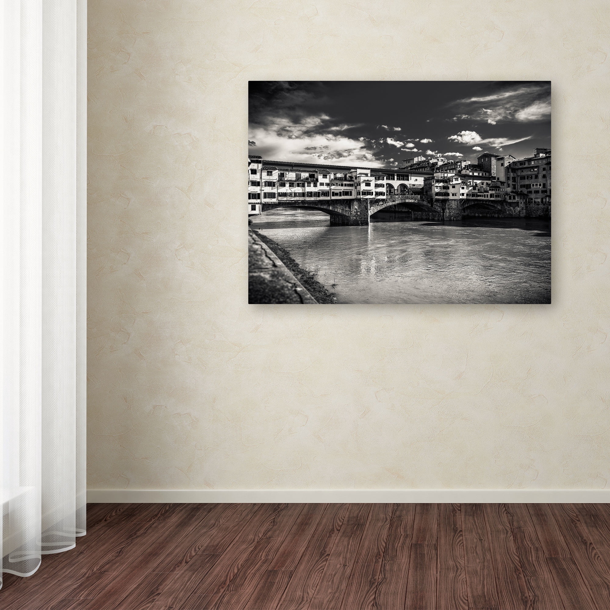 Trademark Fine Art 35 x 47 Landscape Canvas Art ' &nbsp;Letters From Florence ' by Giuseppe Torre