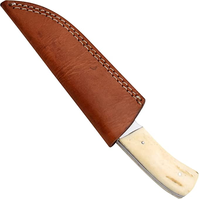 Wild Turkey Handmade 8-inches Stainless Steel Fixed Blade EDC Hunting Knife with Sheath