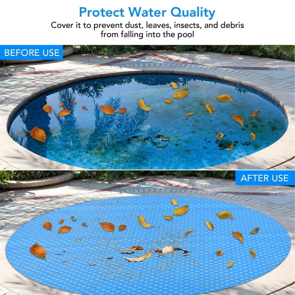 Couverture de Piscine Rectangulaire Solaire, Couverture Thermique Bleue 18 Pieds x 36 Pieds, Épaisseur 12 Mil/300 m, Écoénergétique pour Piscines Creusées et hors Terre, Norme USA