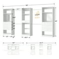thumbnail image 2 of Homieasy 6 - 18.5 ft Closet System with 3 Sets, Closet Organizer with 2 Mirrors, 9 Drawers & 6 Closet Rods for Hanging Clothes, Garment Rack for Bedroom/Closet, 15''D x 79.7''H, White, 2 of 6