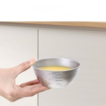 Scale Stainless Steel Mixing Bowls, 4.1in - Small Metal Nesting Mixing Bowl with Rounded Lip for Easy Pour & Minimal Mess - Dishwasher Safe Kitchen Supplies for Prep & Cooking