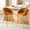 Orange + Gold + Set of 2, variant on Set of 2 Velvet Bar Stools, Puffy Bubble Ball Chain Chairs, Tufted Accent Chairs for Kitchen Island & Home Bar