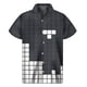 thumbnail image 3 of Camisa hawaiana informal de playa para hombre, camisa informal de calle para exteriores, uso diario, de otoño, de manga corta, abotonada, camisetas con rompecabezas en 3D, 3 of 5