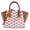 Luggage, variant on Michael Kors Women's Avril Small Signature Logo Jacquard Satchel Shoulder Crossbody Bag (Luggage)
