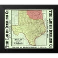 thumbnail image 2 of Texas Land and Immigration 24x20 Black Modern Framed Museum Art Print Titled - Texas - Texas Land and Immigration 1876, 2 of 5