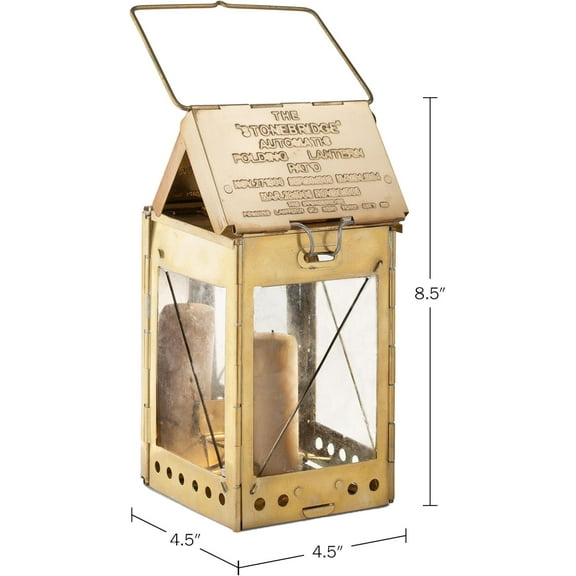 Vintage Style Brass Candle  | Portable Camping  with Hanging Option