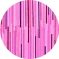 thumbnail image 1 of Ahgly Company Indoor Round Abstract Pink Contemporary Area Rugs, 4' Round, 1 of 4