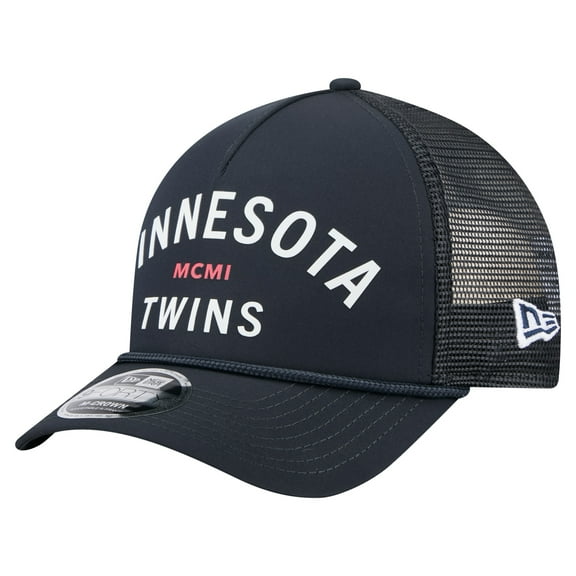 Men's-New Era Navy Minnesota Twins Minimalist 9FORTY A-Frame Adjustable Hat