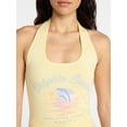 thumbnail image 4 of Social Edition Women's Dolphin Cove Cotton Graphic Halter Tee, Sizes XXS-XXL, 4 of 5