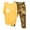 Yellow, variant on Sentmoon Pyjamas Set for Women Linen Short Sleeve Crew Neck Women Tops and Womens Pajama Bottoms with Print Soft Regular Fit Oversized Pajamas S-5XL