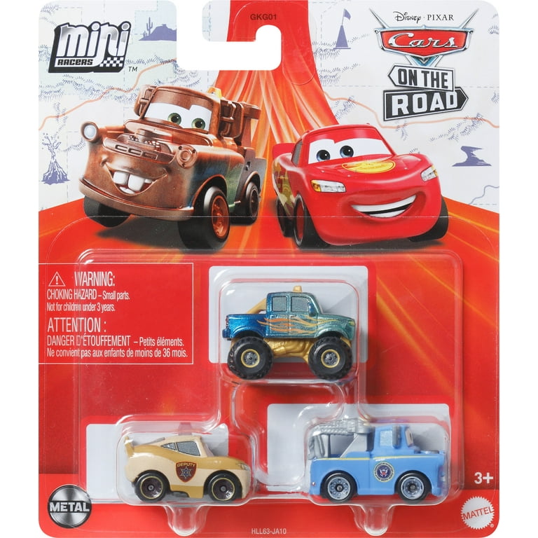 ミニカー DISNEY MOTORS Diecast mini cars Set of 3 Disney Pixar Cars Toys, Mini Racers 3-Pack Metal Toy Cars