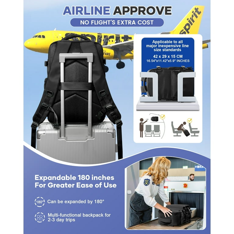 Vacuum Travel Backpack with Pump, 18x14x8 Carry On, Waterproof Compression Amazon.com: Vacuum Travel Backpack with Pump Women Personal  main image 3