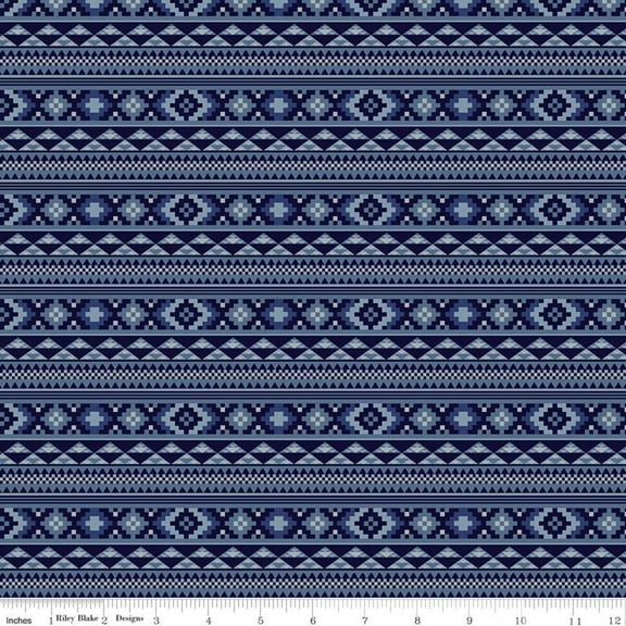 Back of the Chutes Stripe Denim Cotton Fabric