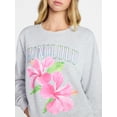 thumbnail image 2 of No Boundaries Graphic Crewneck Sweatshirt, Women's and Women's Plus Sizes XXS-4X, 2 of 5