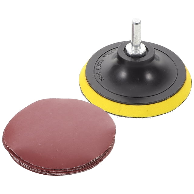 CIMAXIC 10PCS 1000 Mesh Sandpaper Practical Polishing Sandpaper Kit Round Grinding Sandpaper Set with 1PC Grinding Rod for Home Studio Store,3.94"X3.94"X2.36"