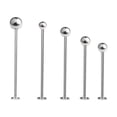 thumbnail image 1 of BodyJewelryOnline Threaded Labret Flatback Surgical Steel Extra Long 14G 16G with 3mm 4mm Top Ball, 1 of 8