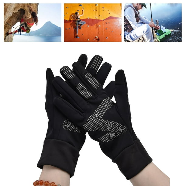 Fishing Gloves, Warm Waterproof Sports Gloves Comfortable Exquisite For  Winter Green,Black