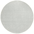 thumbnail image 2 of 8' Silver And Gray Round Geometric Washable Indoor Outdoor Area Rug, 2 of 5