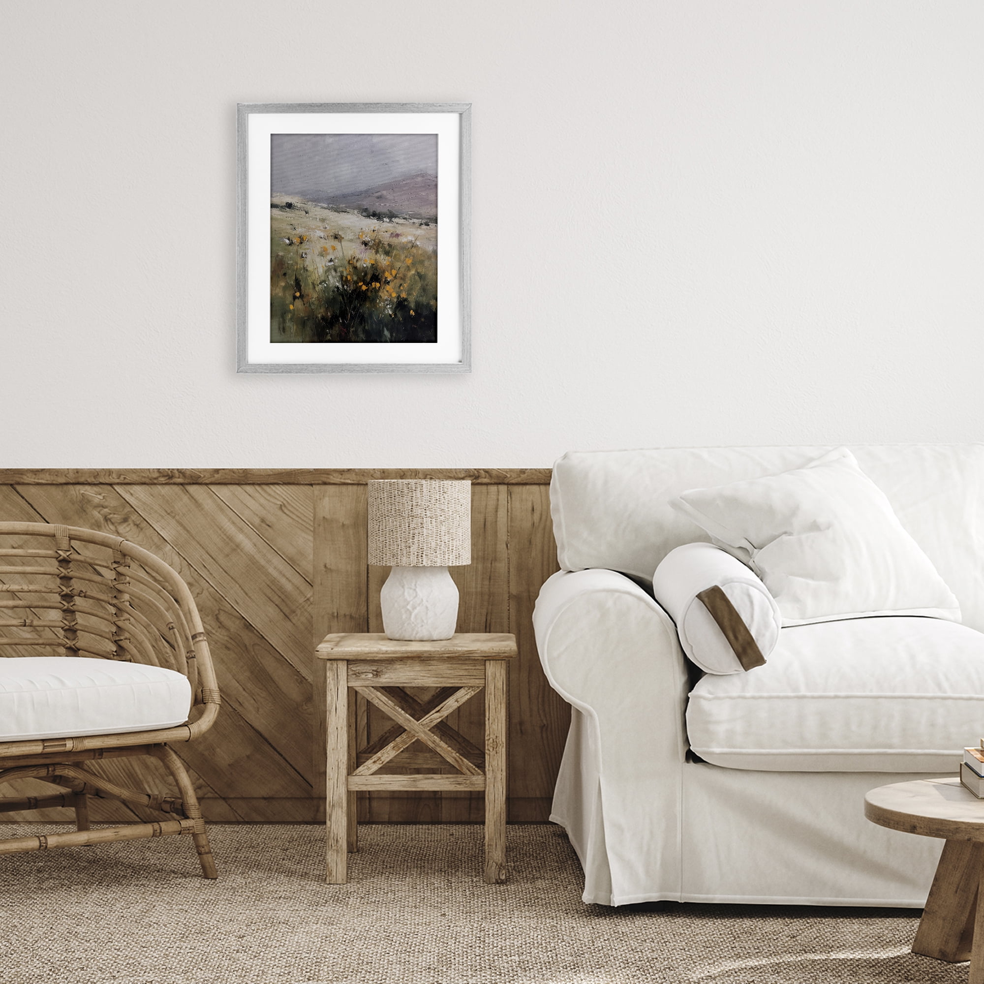 Stupell Industries Verdant Dreams Landscape Gray Framed Print Under Glass, design by Svetlana Aleynikova