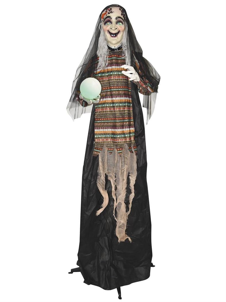 5' Animated Standing Fortune Telling Witch with Lights & Sound