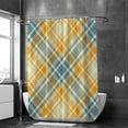 thumbnail image 2 of Coolnut Bath Shower Curtain Liners Tartan Plaid Pattern 60x72in Polyester Waterproof with 12 Curtain Hooks, 2 of 6