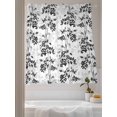 thumbnail image 3 of Sheer Curtains 72 Inches Long 2 Panels Set for Bedroom, Black Gray Fruit Semi Sheer Curtains for Windows, Vintage Plant Nature Botanical Flower Voile Window Treatments Rod Pocket Curtain, 3 of 7