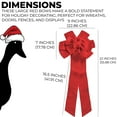 thumbnail image 2 of Black Duck Brand Set of 6 Red Burlap Bows - Rustic Themed - Measures 9" W x 22" L - Burlap Ribbon Bows - Holiday Decorations, 2 of 4