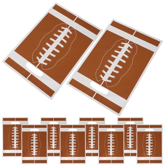 WHAMVOX Elegant Chocolate Plastic Party Bags for Sports Theme Events with Large Capacity and Stylish Design 50pcs
