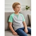 thumbnail image 6 of PureChapter Boys T Shirts Short Sleeve Henley Shirts Color Block Casual Summer Tee 3-Pack Size 13-14, 6 of 9