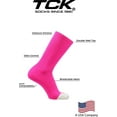 thumbnail image 3 of TCK Prosport Crew Athletic Socks 1 Pair (Hot Pink, Small), 3 of 5