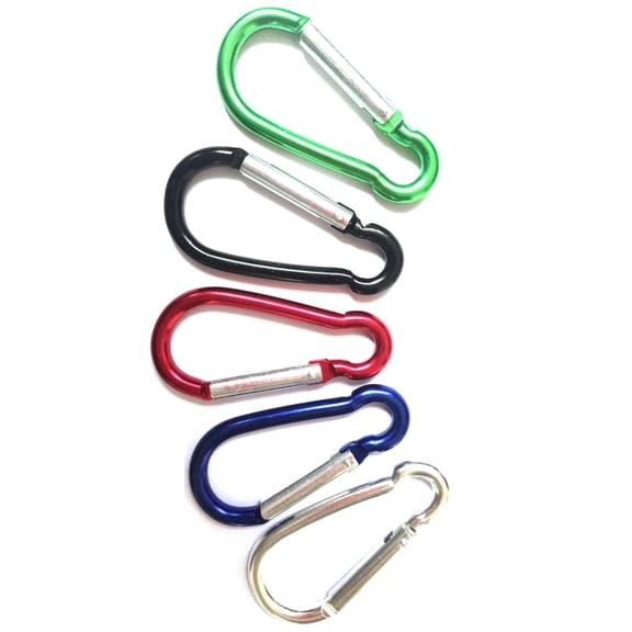 Aluminum Alloy Snap Hook Keychains, 5 Pack Multicolor, Durable Quick-Release Buckles for Camping, Hiking, Outdoor Use