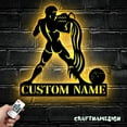 thumbnail image 3 of Craftnamesign Custom Aquarius Zodiac Symbol Metal Sign LED Light, Horoscope Sign, Zodiac Decor, 3 of 5
