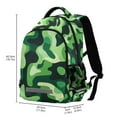 thumbnail image 2 of FORMRS Unisex Backpack Elementary School Travel Bookbag with Reflective Stripes, Green Camouflage Pattern, 2 of 7