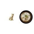 thumbnail image 1 of Figura de escritorio,Estatua de gato en estante,escritorio,oficina,decoración del hogar,Marco de fotos redondo,Marco de fotos redondo de resina con diseño retro europeo,Marco de fotos antiguo, 1 of 8