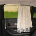 thumbnail image 5 of PATLOLLAV Elegant Embroidery Lace Car Side Window Sunshade - Breathable Cotton Mesh Privacy Curtain with Universal Fit for All Vehicles, 5 of 6