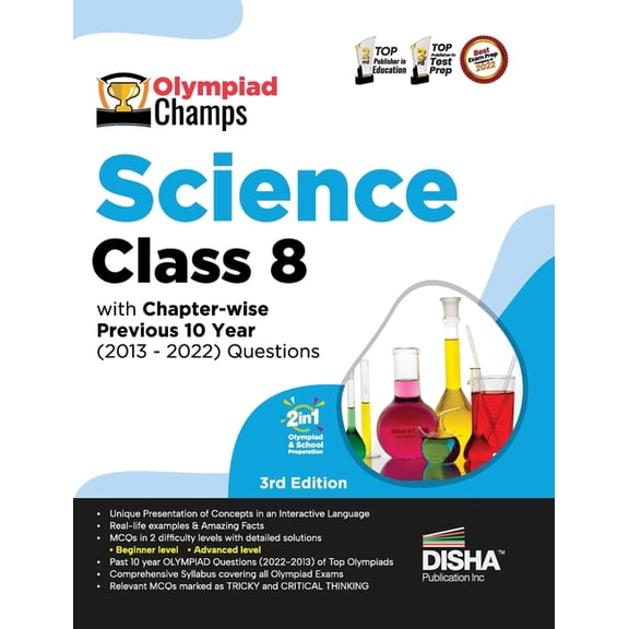 Olympiad Champs Science Class 8 with Chapter-wise Previous 10 Year (2013 - 2022) Questions 5th Edition Complete Prep Gui, (Paperback)