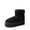 BLACK, variant on Genuine Suede Classic Platform Boots for Women Water Resistant FuzzyClassic Ankle Winter Snow Low Boots with DIY Bows Faux Fur Lining Memory Foam Anti-Slip