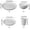 White, variant on Bwiyojiz Kitchen & Dining Dinnerware Set 16-piece Including Plates Bowls and Cups for Home Use Shatterproof Microwave-safe Suitable, Gifts for Friend