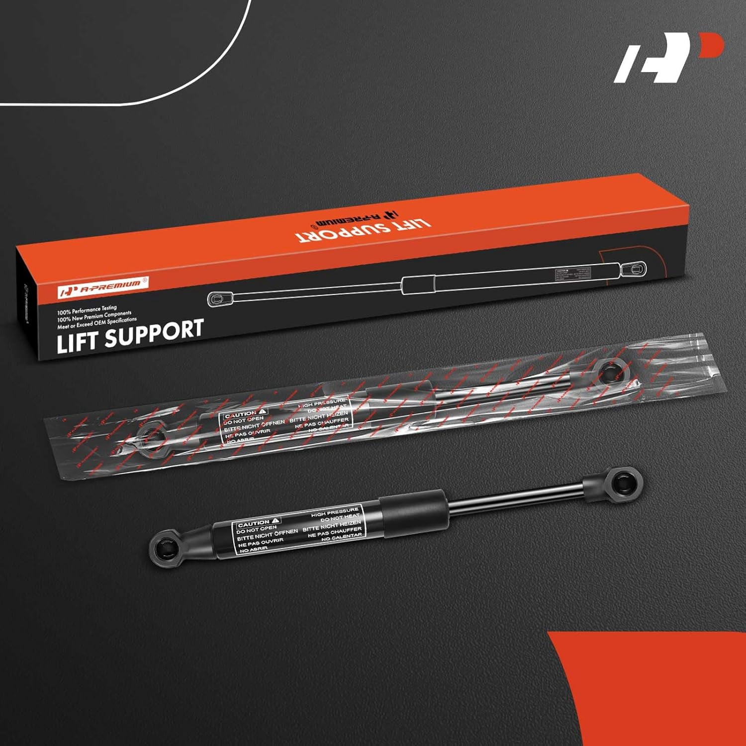 A-Premium Front Hood Lift Supports Gas Spring Struts Compatible with Volkswagen EuroVan 2001-2003