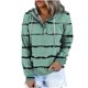 thumbnail image 2 of ICHUANYI Clearance Women's Fashion Printed Pocket Long Sleeve Blouse Casual Tops Sweatershirt Button Hoodies(Green, XL) ICHUANYI WER2023081200737, 2 of 6