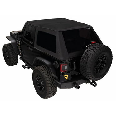 Rugged Ridge by RealTruck Voyager Soft Top for Wrangler JL 2-Door | Black Diamond Cloth, Tinted Windows | 13862.35 | Compatible with 2018-2024 Jeep Wrangler JL 2-Door