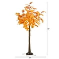 thumbnail image 2 of Nearly Natural 5ft. Pre-Lit Autumn Maple Artificial Fall Tree with 240 Warm White LED Lights, 2 of 8