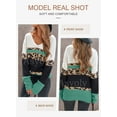 thumbnail image 3 of Asyoly Women's Winter Casual V Neck Knitted Sweater Leopard Color Block Print Jumpers Loose Pullover, 3 of 6